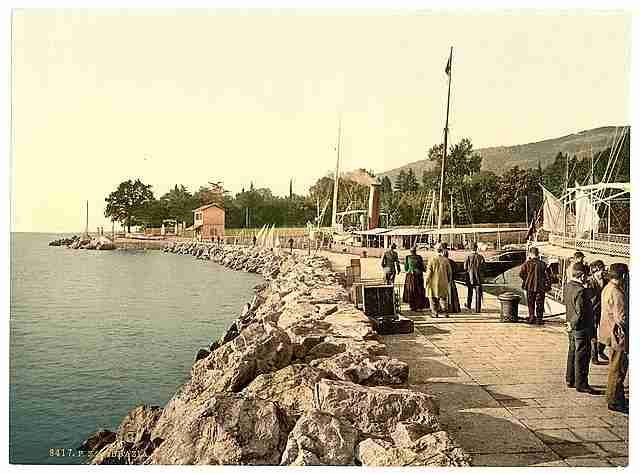 Vintage Fiume the Mole Croatia A4 Photo Print