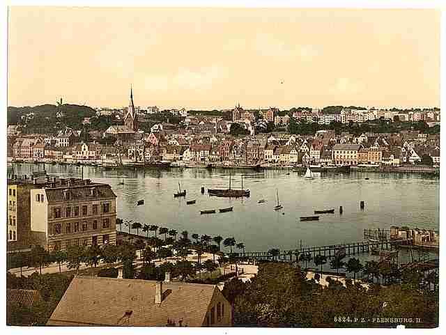 Vintage Flensburg II Schleswig Holstein A4 Photo Print