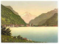 Vintage Fluelen general view II Lake Lucerne A4 Photo Print