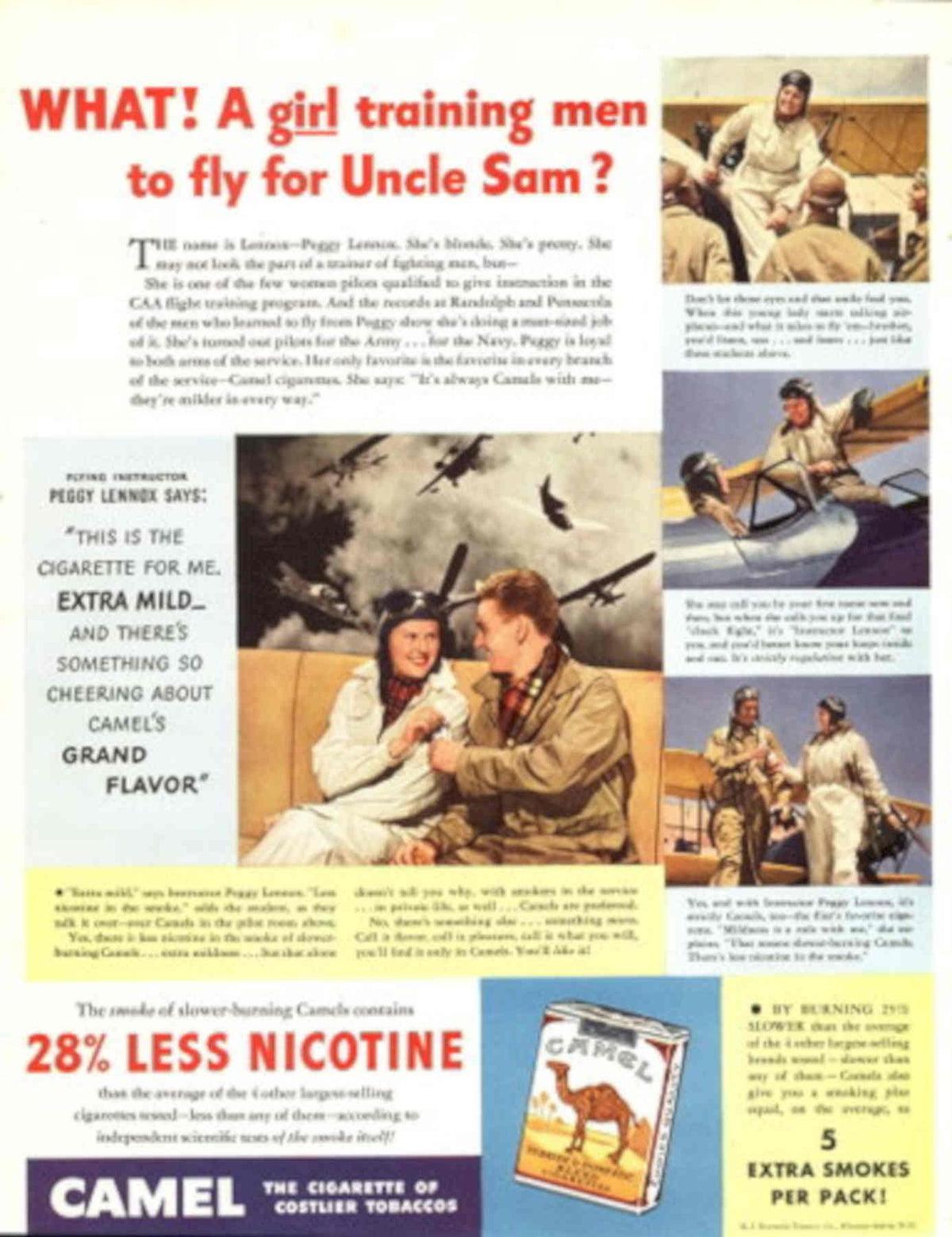 Vintage Flying Men 1940s Vintage Retro Advert Poster