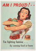 Vintage Food Jars American World War II Advert Poster