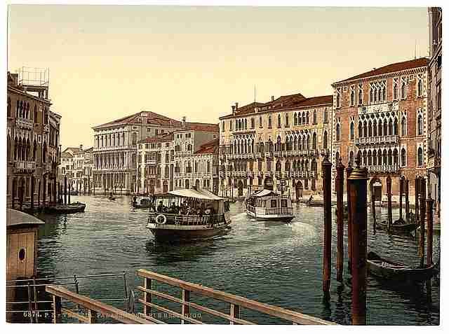 Vintage Foscari and Razzonigo Palaces Venice A4 Photo Print