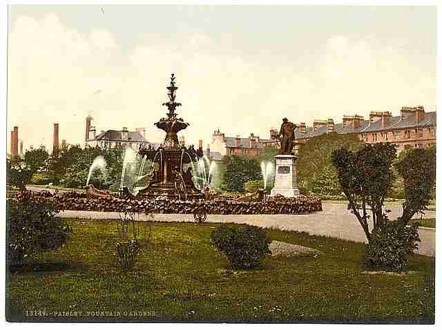 Vintage Fountain Gardens Paisley A4 Photo Print