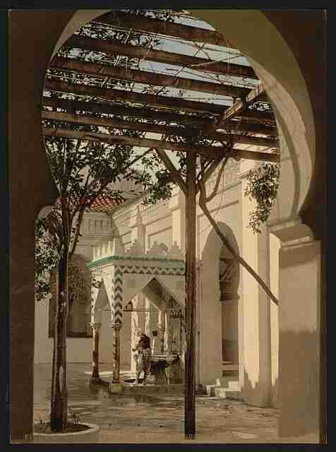 Vintage Fountain in Mosque of El Kebir Algiers A4 Photo Print
