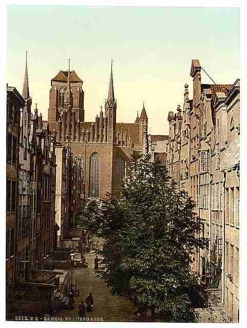 Vintage Frauengasse Danzig West Prussia A4 Photo Print
