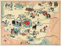 Vintage French Map 2 Vintage Retro Advert Poster