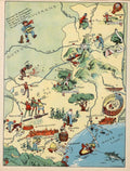 Vintage French Map 4 Vintage Retro Advert Poster
