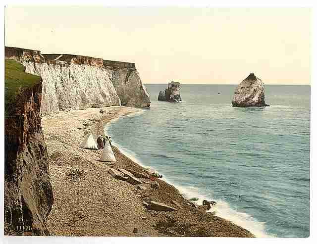 Vintage Freshwater Bay Isle of Wight A4 Photo Print