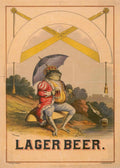 Vintage Frog Lager Vintage Retro Advert Poster
