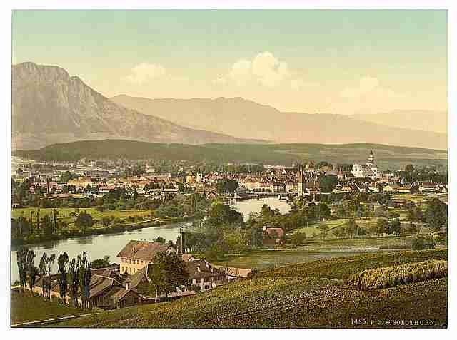 Vintage From Buchrain general view Solothurn A4 Photo Print