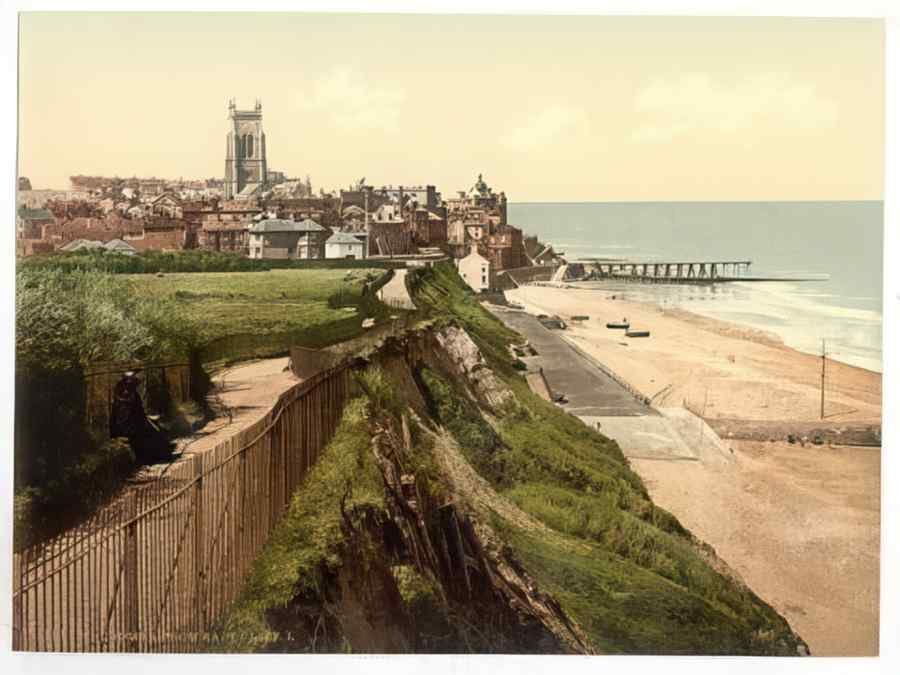 Vintage From E Cliff I Cromer England A4 Photo Print