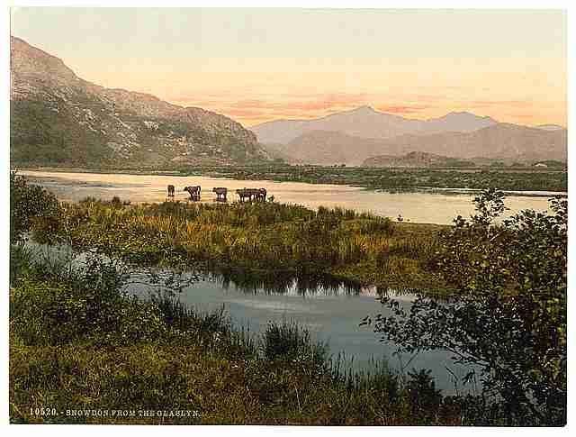 Vintage From Glaslyn Snowdon A4 Photo Print