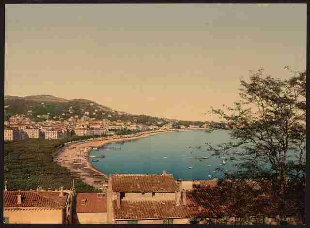 Vintage From Mont Chevalier Cannes A4 Photo Print