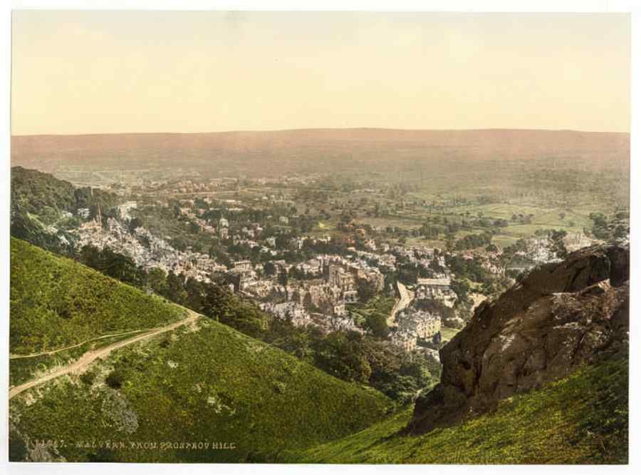 Vintage From Prospect Hill Malvern England A4 Photo Print