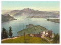 Vintage From Rigi Kanzell Pilatus II A4 Photo Print