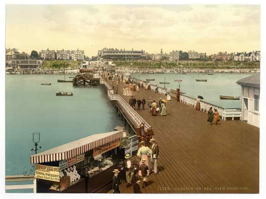 Vintage From The Pier Clactononsea England A4 Photo Print