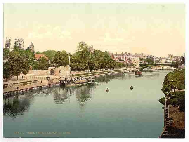Vintage From railway bridge York A4 Photo Print