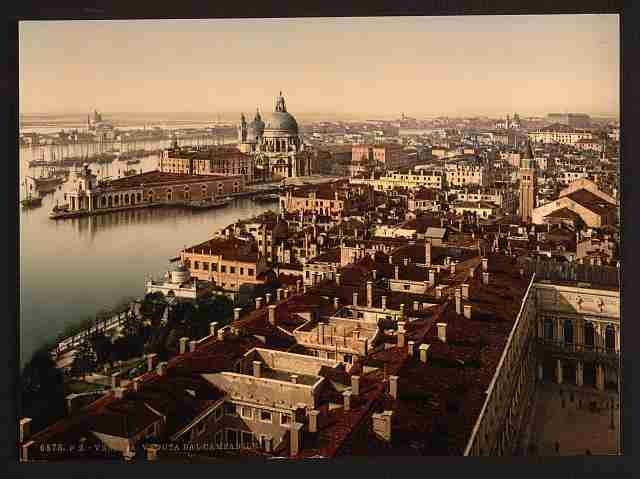 Vintage From the Campanile II Venice A4 Photo Print