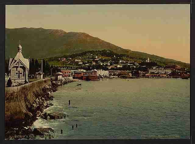 Vintage From the boulevard Jalta the Crimea A4 Photo Print
