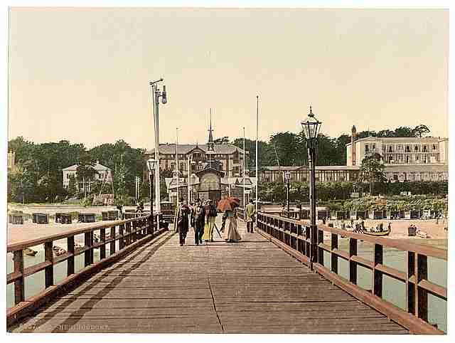 Vintage From the bridge Heringsdorf Pommeraina A4 Photo Print