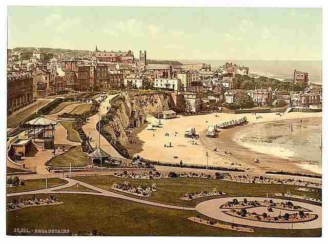 Vintage From the gardens Broadstairs A4 Photo Print