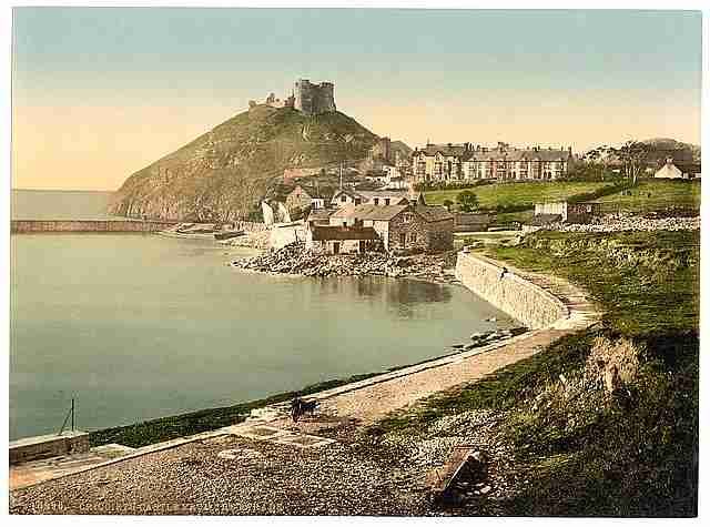 Vintage From the parade Criccieth Castle A4 Photo Print
