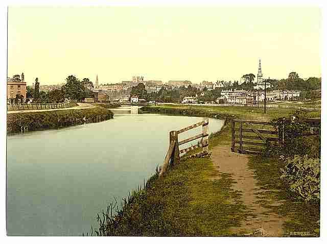 Vintage From the river Exeter A4 Photo Print