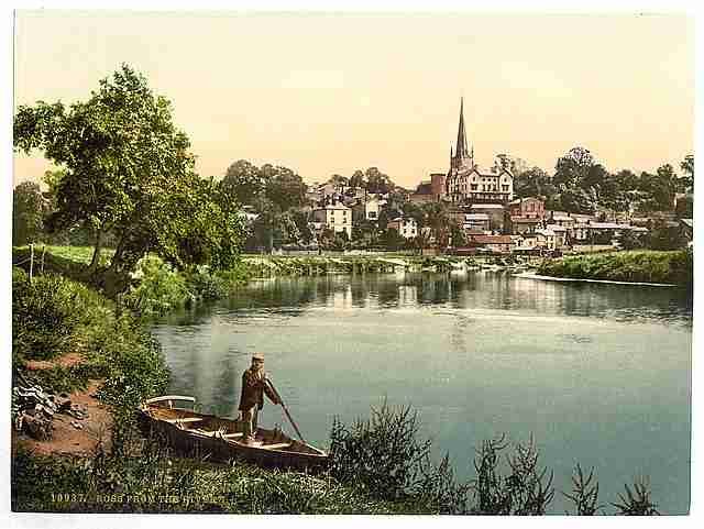 Vintage From the river I Ross on Wye A4 Photo Print
