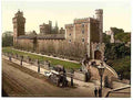 Vintage From the southeast Cardiff Castle A4 Photo Print