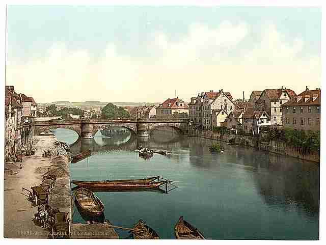 Vintage Fulda Bridge Cassel Hesse Nassau A4 Photo Print