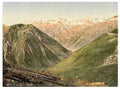 Vintage Furka Pass Bernese Oberland A4 Photo Print
