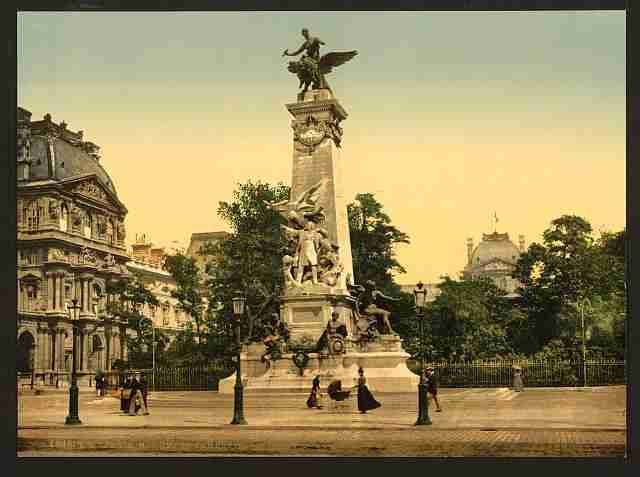 Vintage Gambettas monument Paris A4 Photo Print