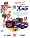 Vintage Ge Radio 1950s Vintage Retro Advert Poster