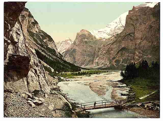 Vintage Gemmi Gasthernthal Bernese Oberland A4 Photo Print