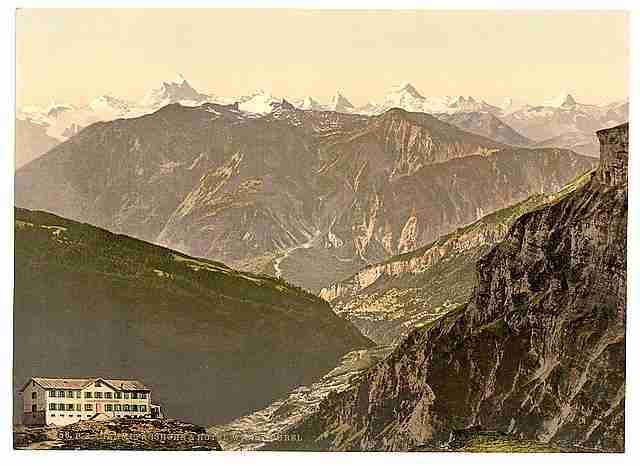 Vintage Gemmi Pass Bernese Oberland A4 Photo Print