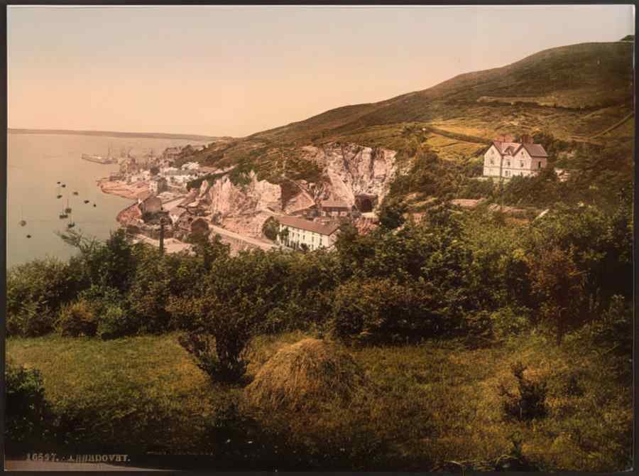 Vintage General View Aberdovey Wales A4 Photo Print