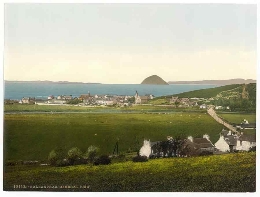 Vintage General View Ballantrae A4 Photo Print