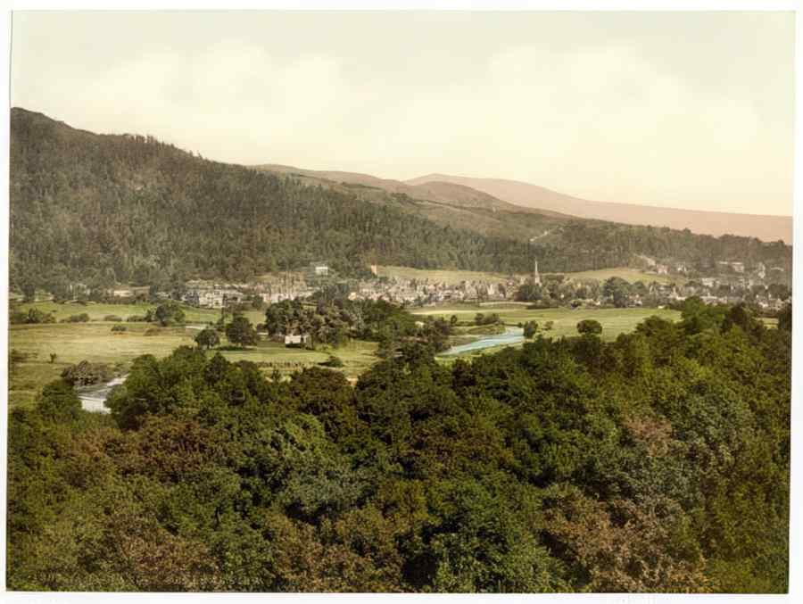 Vintage General View Callander Scotland A4 Photo Print