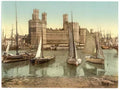 Vintage General View End Carnarvon Castle Ie Caernarfon Wales A4 Photo Print