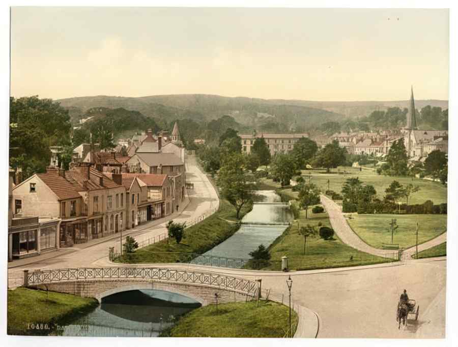 Vintage General View From Cascade Dawlish 2 England A4 Photo Print