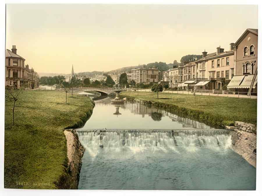 Vintage General View From Cascade Dawlish England A4 Photo Print