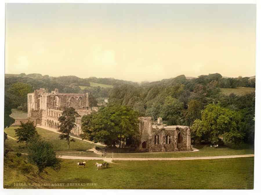 Vintage General View Furness Abbey England A4 Photo Print