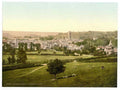 Vintage General View Glastonbury England A4 Photo Print