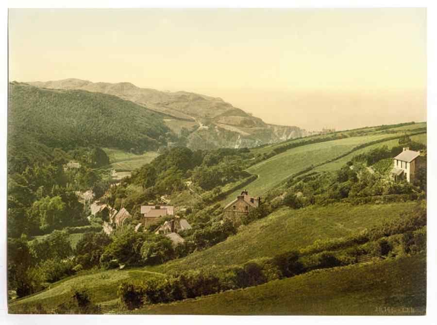 Vintage General View Lee Devon England A4 Photo Print