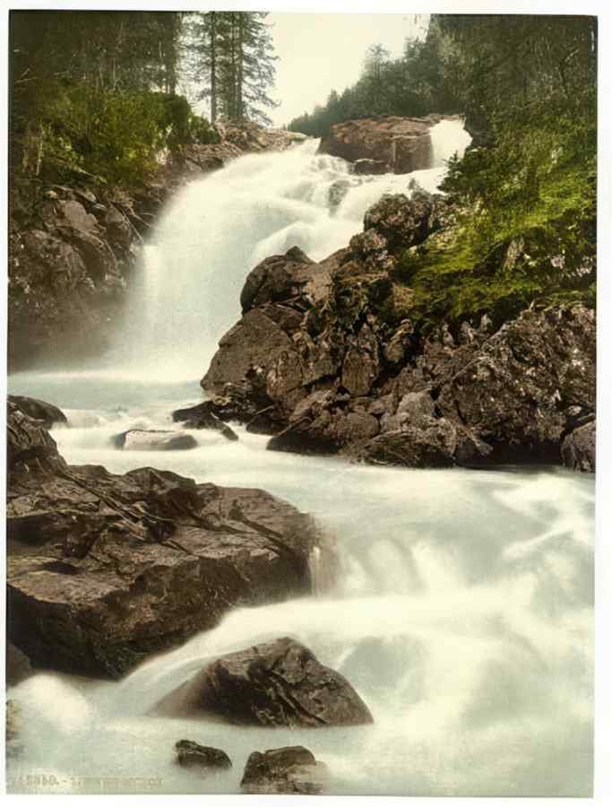 Vintage General View Linn Of Muick Scotland A4 Photo Print