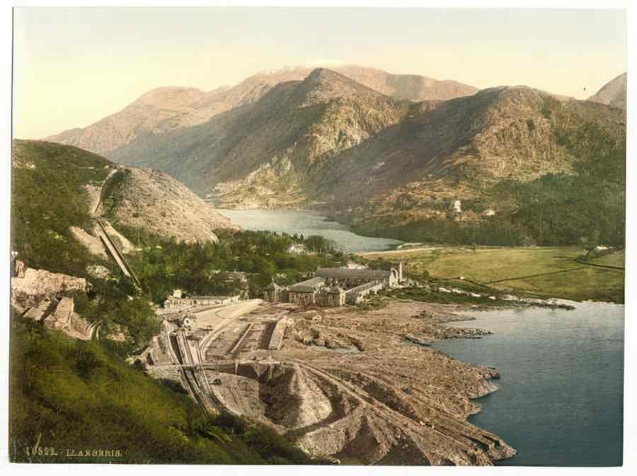 Vintage General View Llanberis Wales A4 Photo Print