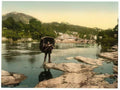 Vintage General View Llangollen Wales A4 Photo Print