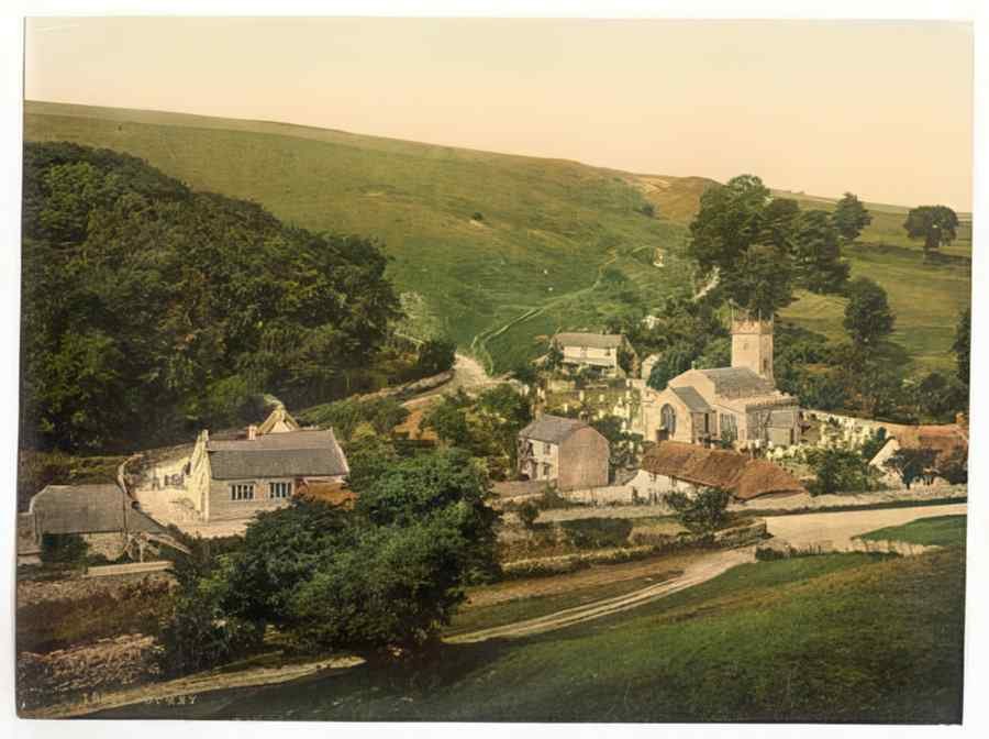 Vintage General View Upwey England A4 Photo Print