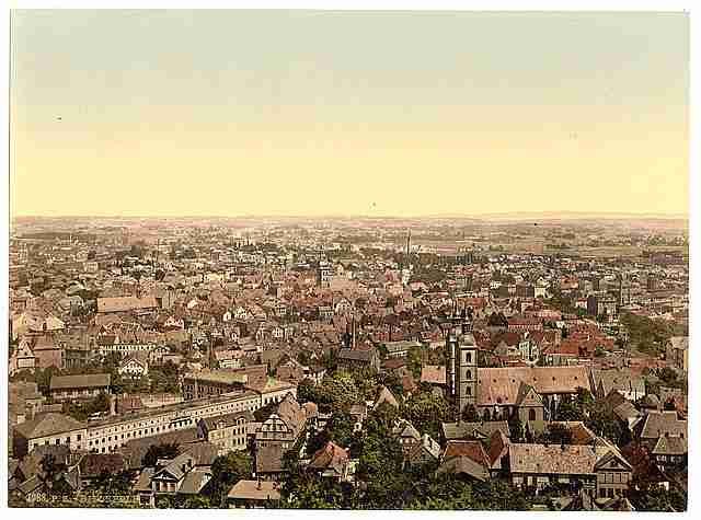 Vintage General view Bielefield Westphalia A4 Photo Print