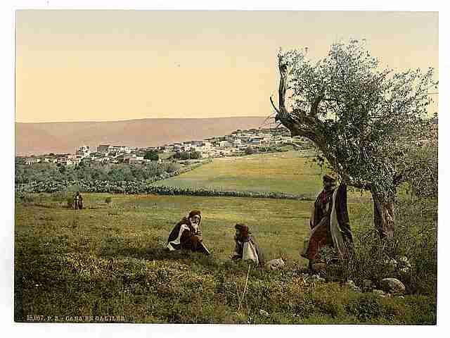 Vintage General view Cana of Galilee A4 Photo Print